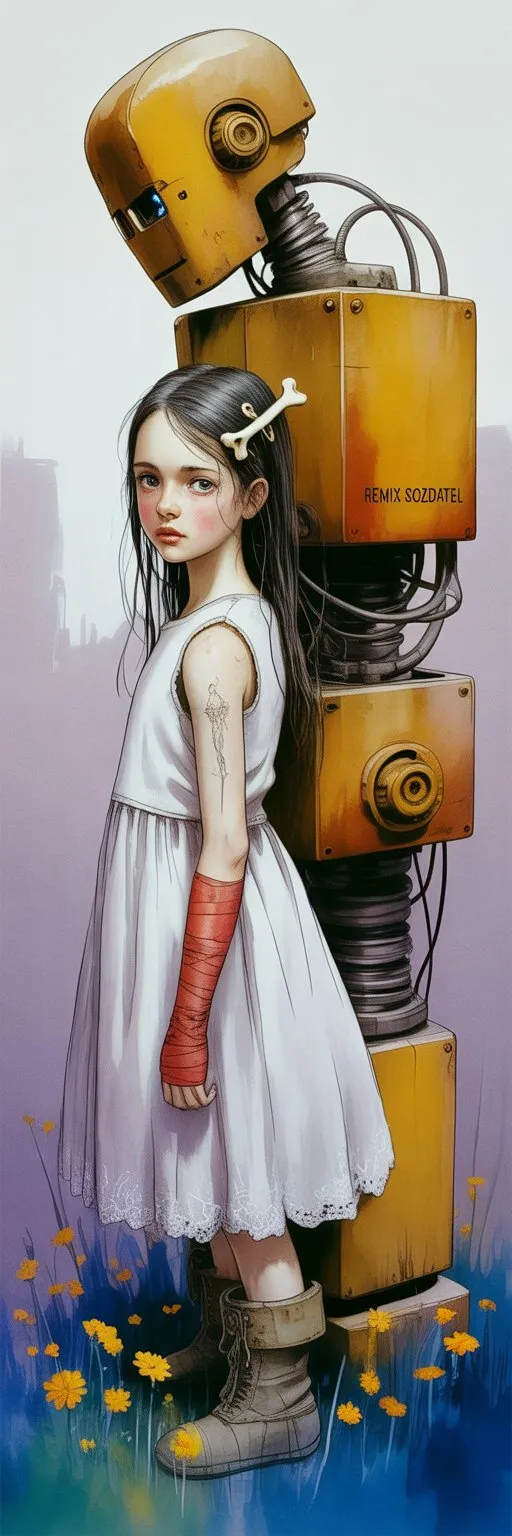 AI image: Post-Apocalyptic Steampunk Storyteller